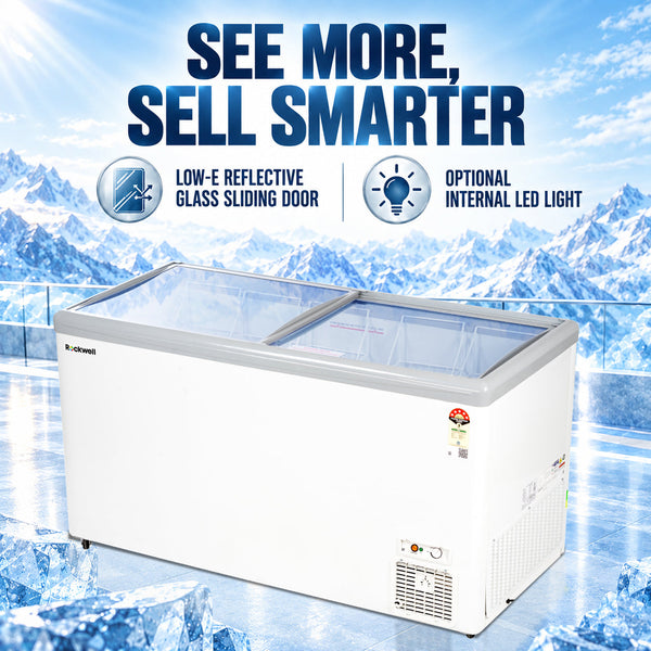 495 L Glass Top Deep Freezer – Low Power Consumption – 4 Years Warranty