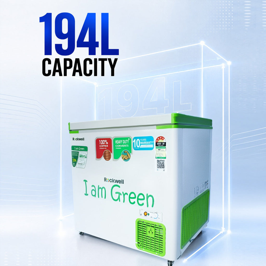 194 L Convertible Green Deep Freezer – Upto 53% power saving – 10-Year Cooling Coil Warranty – image 2