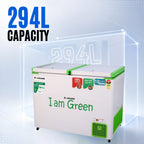 294 L Convertible Green Deep Freezer – Upto 53% power saving – 10-Year Cooling Coil Warranty – image 2