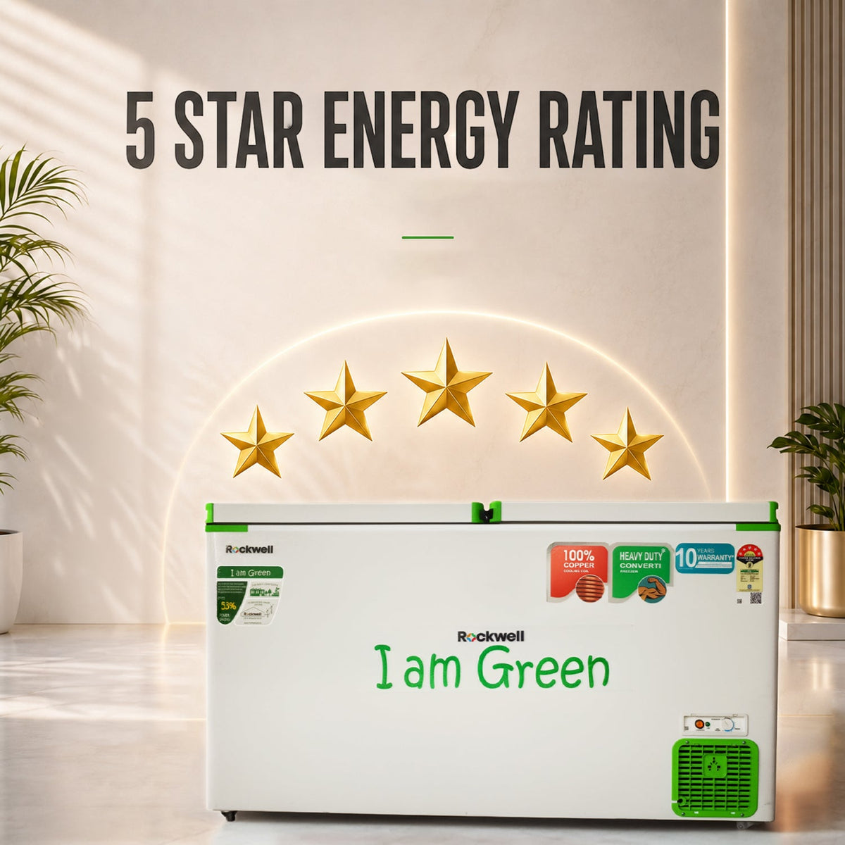 390 L Convertible Green Deep Freezer – Upto 53% power saving – 10-Year Cooling Coil Warranty – image 4