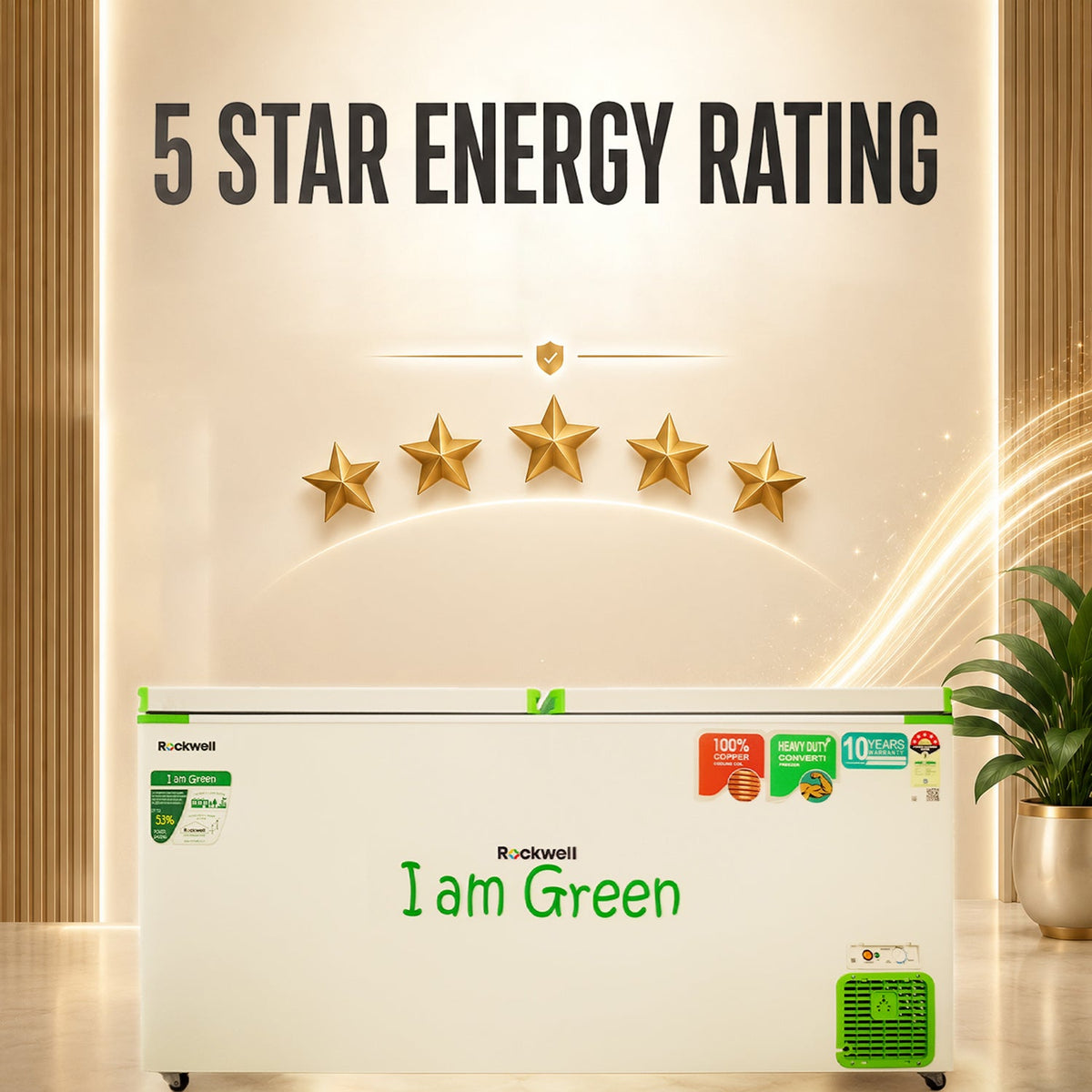 491 L Convertible Green Deep Freezer – Upto 53% power saving – 10-Year Cooling Coil Warranty – image 4