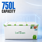 750 L Convertible Green Deep Freezer – Upto 53% power saving 10-Year Cooling Coil Warranty – image 2