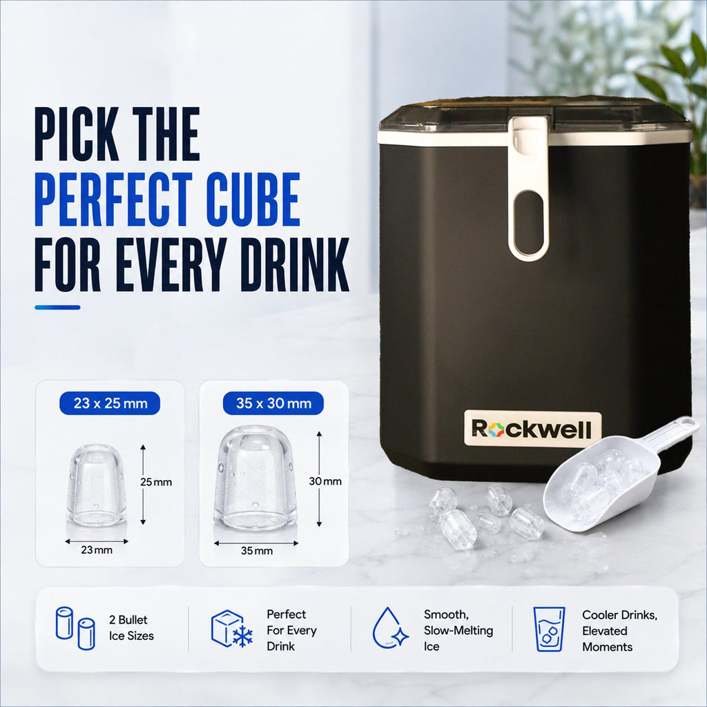 Portable Instant Ice Maker – 9 Bullet Ice Cubes in 8-10 Minutes – 12 kg/Day – image 4
