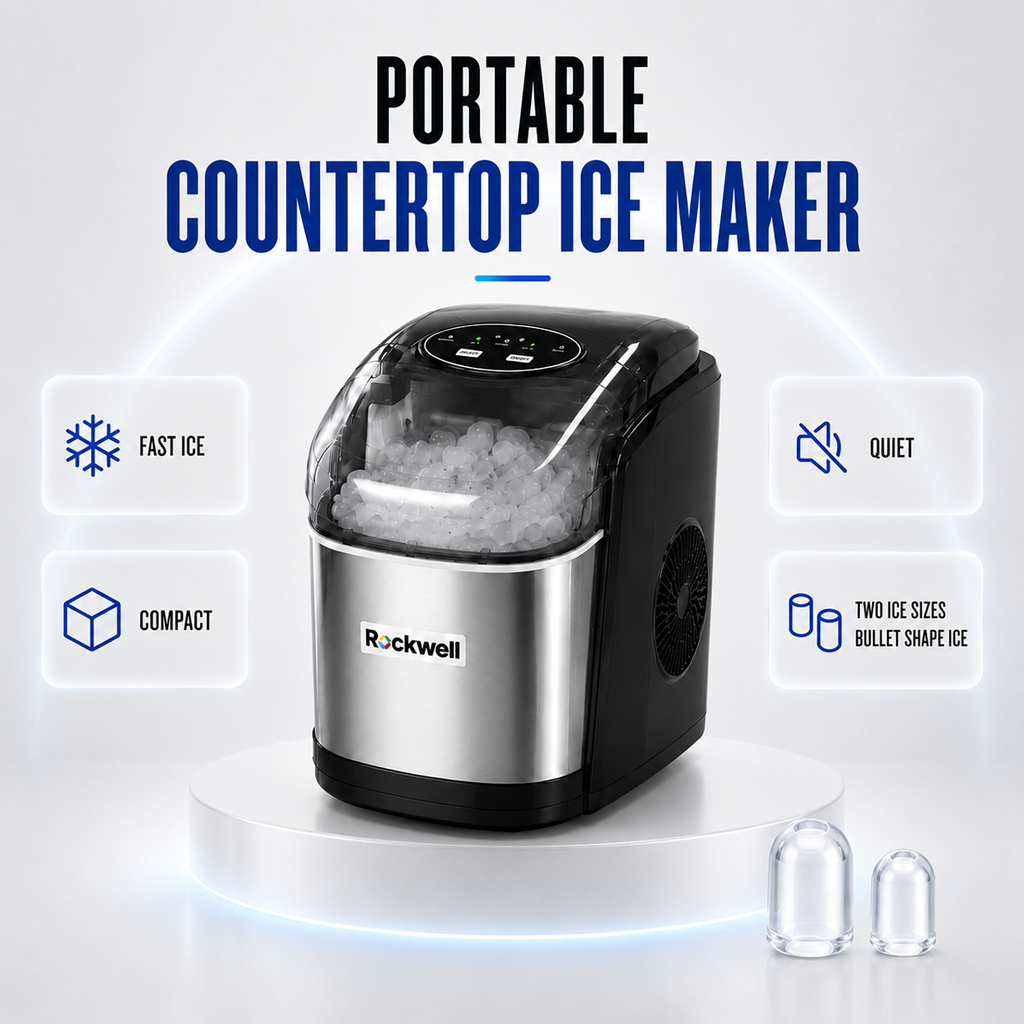 Portable Instant Ice Maker – 9 Bullet Ice Cubes in 8-10 Minutes – 12 kg/Day – image 4