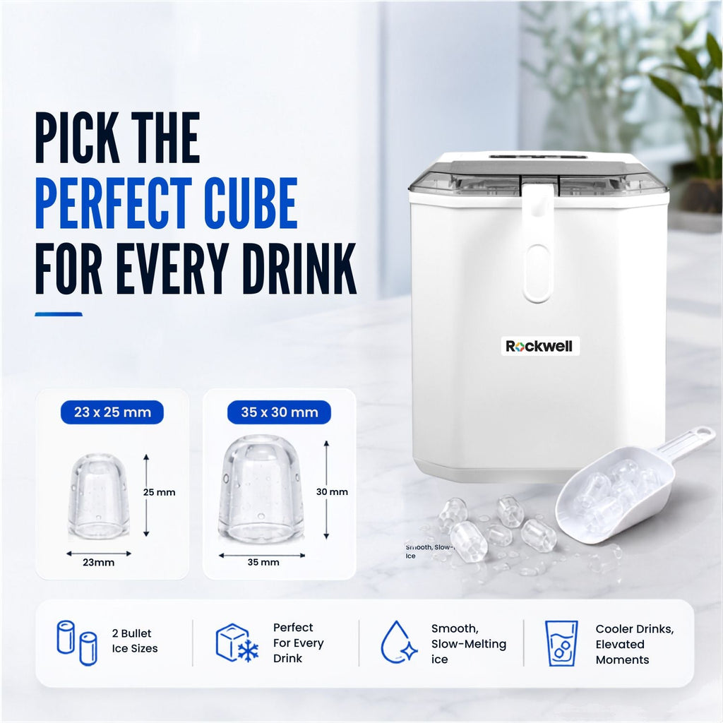 Portable Instant Ice Maker – 9 Bullet Ice Cubes in 8-10 Minutes – 12 kg/Day – image 4