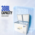 308 L Double Door – Hard Top Convertible Deep Freezer – White – 1 Year Warranty – image 2