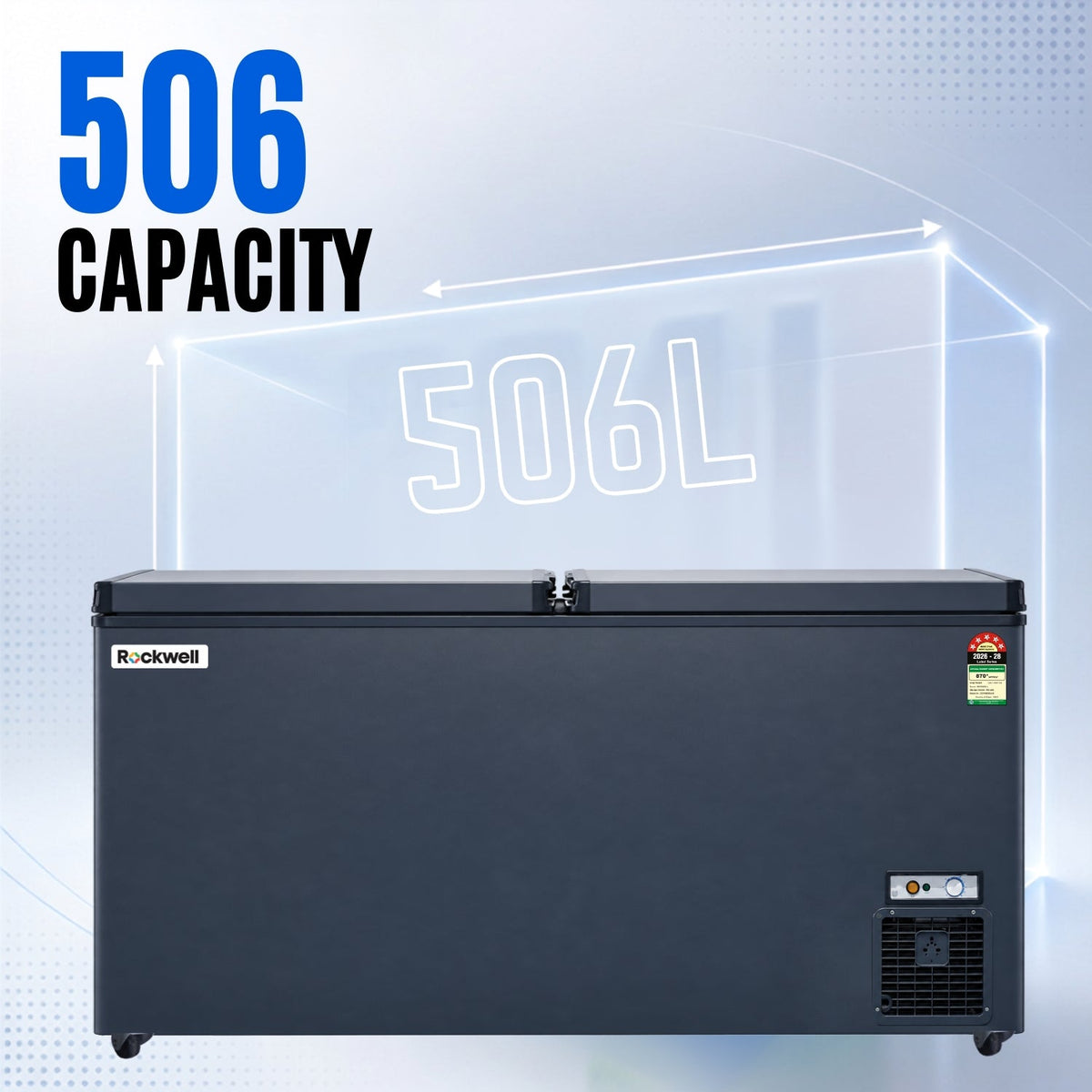 506 L Hard Top Convertible Deep Freezer – Grey – 1 Year Warranty – image 2