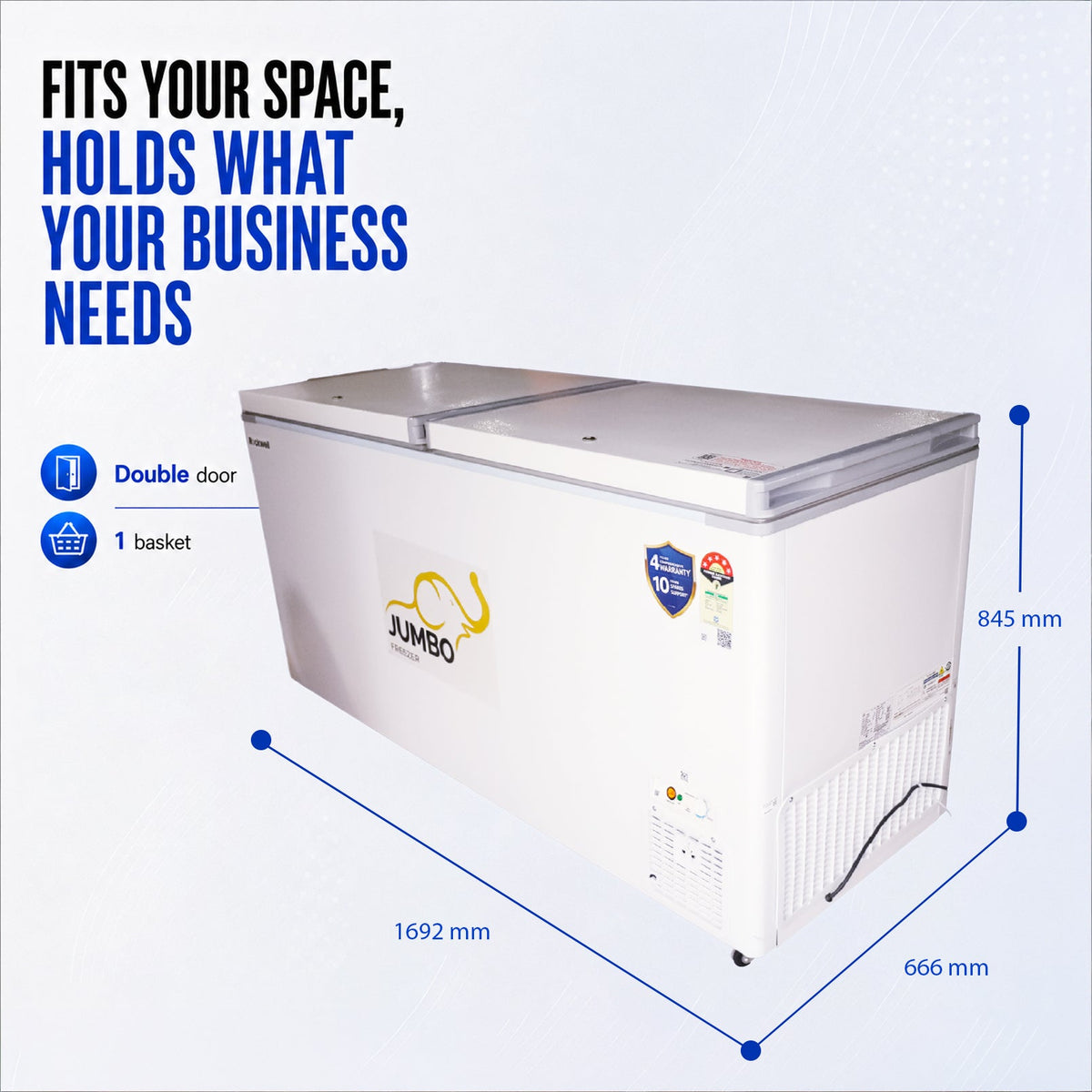 506 L Hard Top Convertible Deep Freezer – White – 1 Year Warranty – image 3