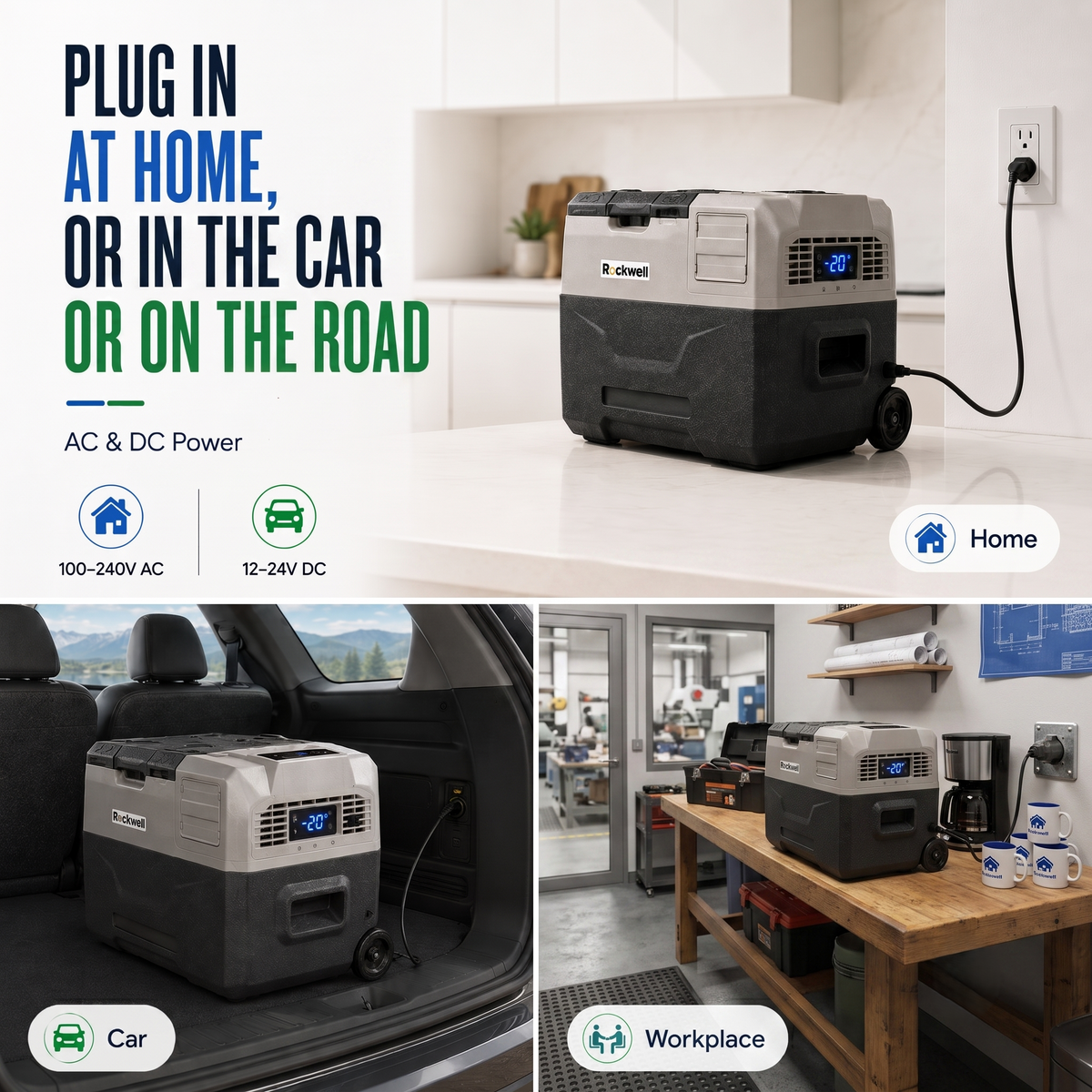27.8 L Portable Car Cooler/Freezer – AC/DC Charging – image 5