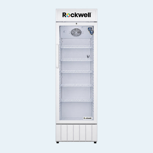 370 L Single Glass Door Visi Cooler – White – 4 Years Warranty