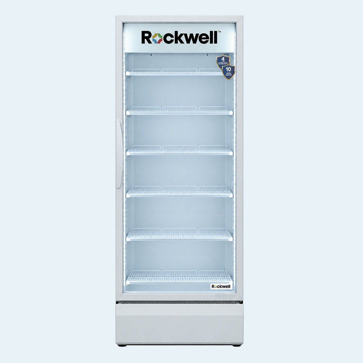 606 L Single Glass Door Visi Cooler – White – 4 Years Warranty
