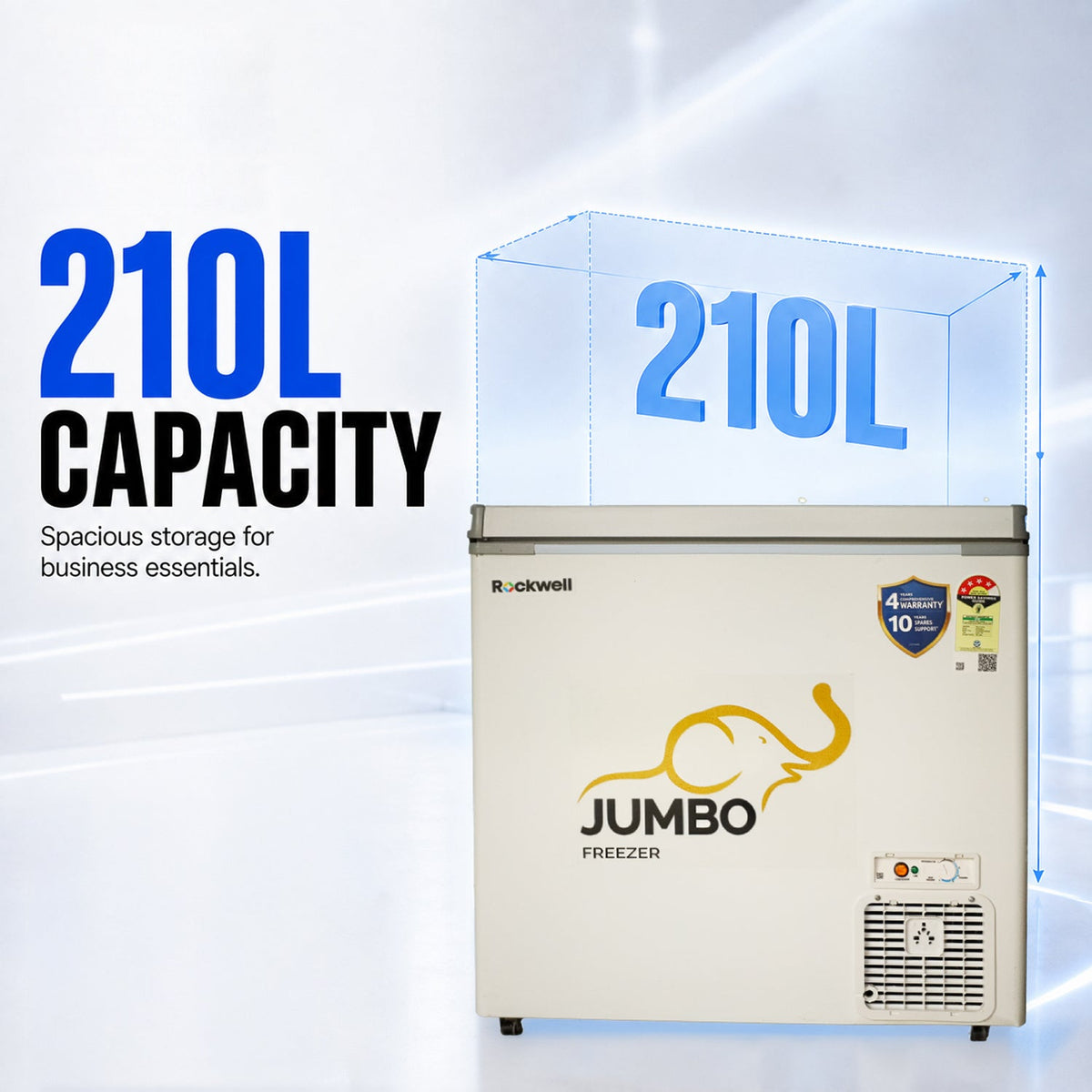 210 L Hard Top Convertible Deep Freezer – 4 Years Warranty – image 2