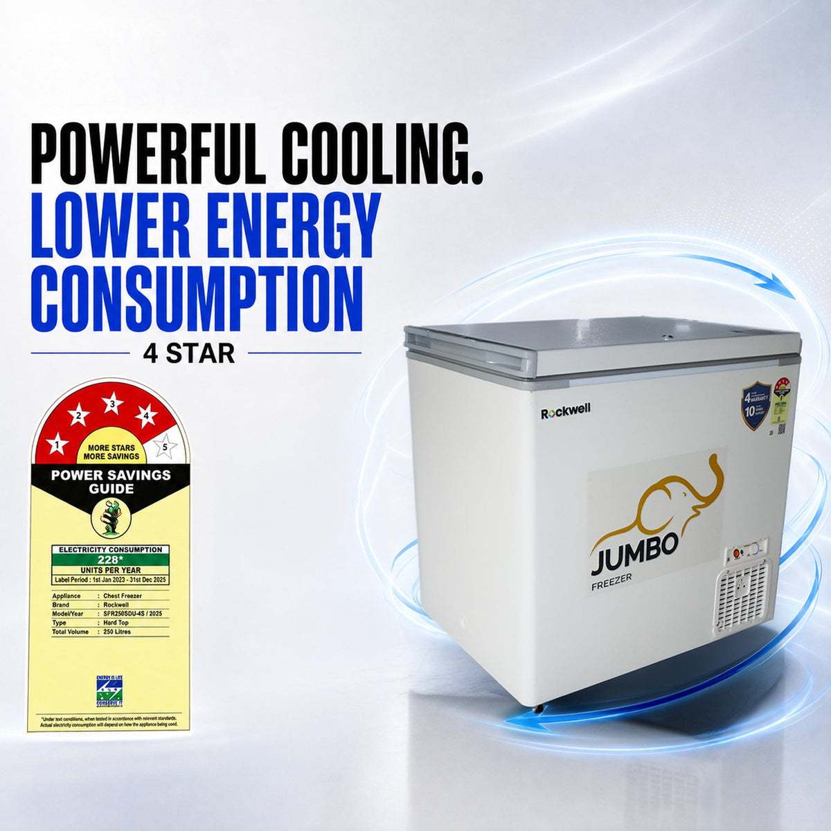 210 L Hard Top Convertible Deep Freezer – 4 Years Warranty – image 5
