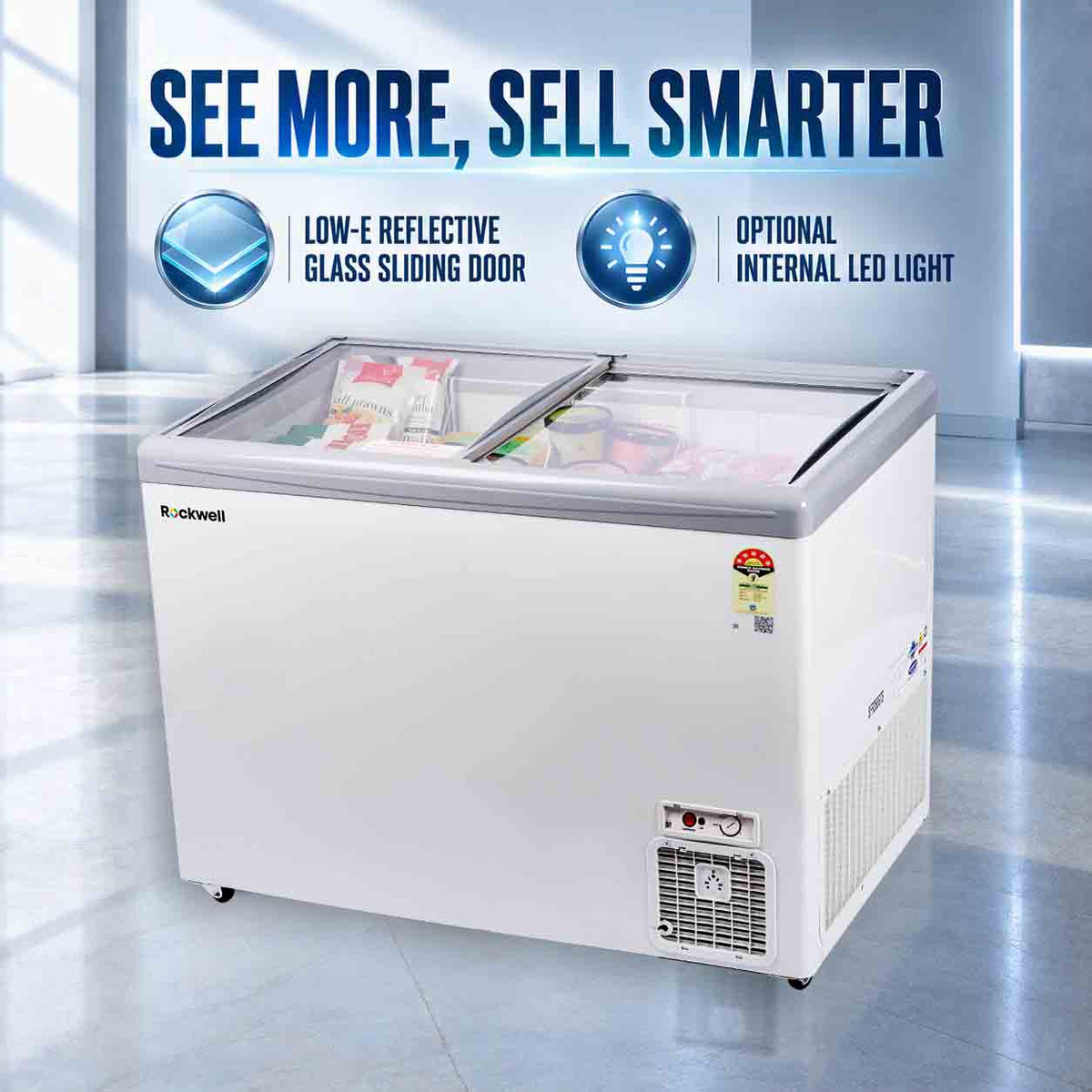315 L Glass Top Deep Freezer – Low Power Consumption – 4 Years Warranty