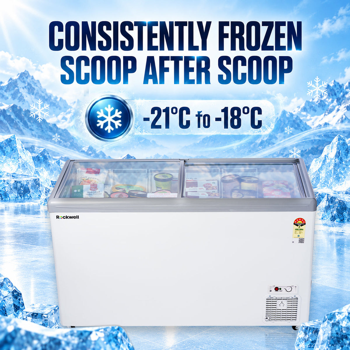 315 L Glass Top Deep Freezer – Low Power Consumption – 4 Years Warranty – image 3