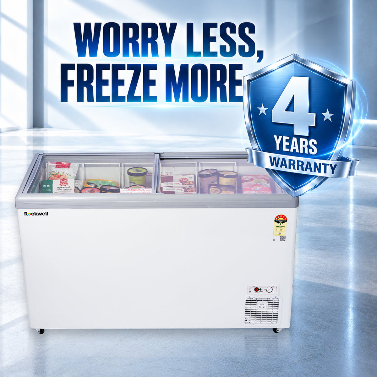 315 L Glass Top Deep Freezer – Low Power Consumption – 4 Years Warranty – image 5