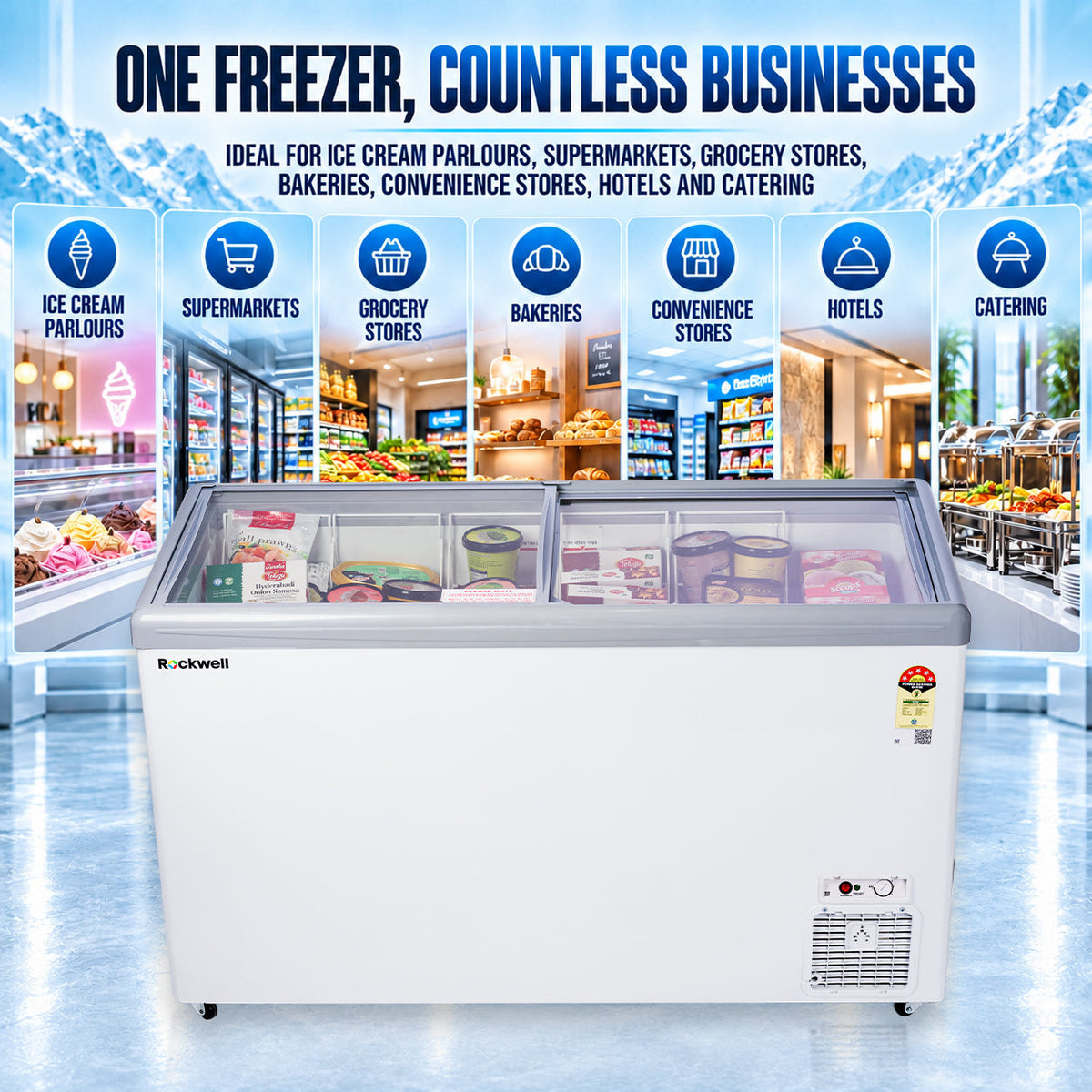 315 L Glass Top Deep Freezer – Low Power Consumption – 4 Years Warranty – image 8