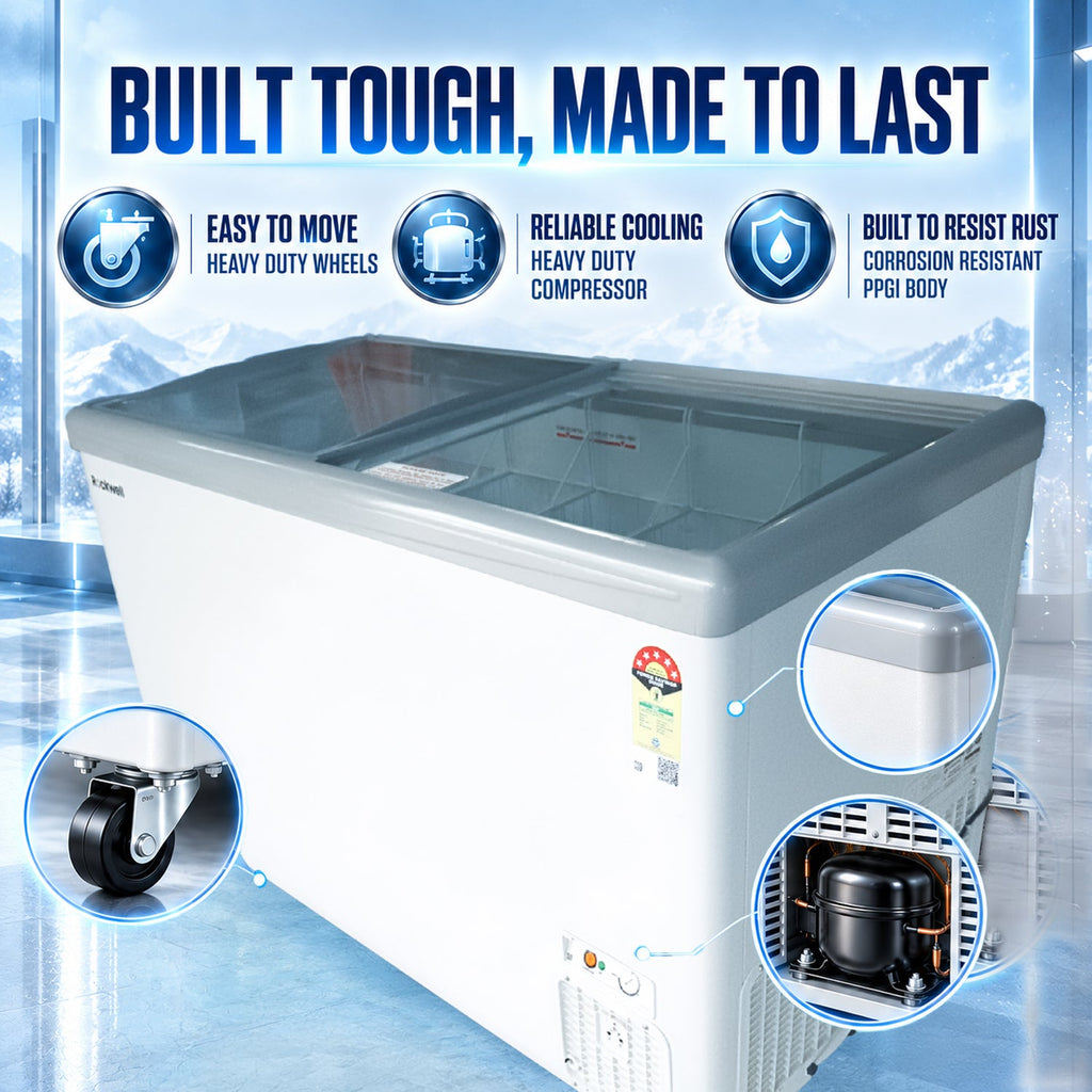415 L Glass Top Deep Freezer – Low Power Consumption – 4 Years Warranty – image 7