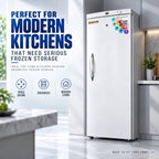 280 L Hard Door Vertical Freezer – White – image 2