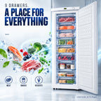 280 L Hard Door Vertical Freezer – White – image 3