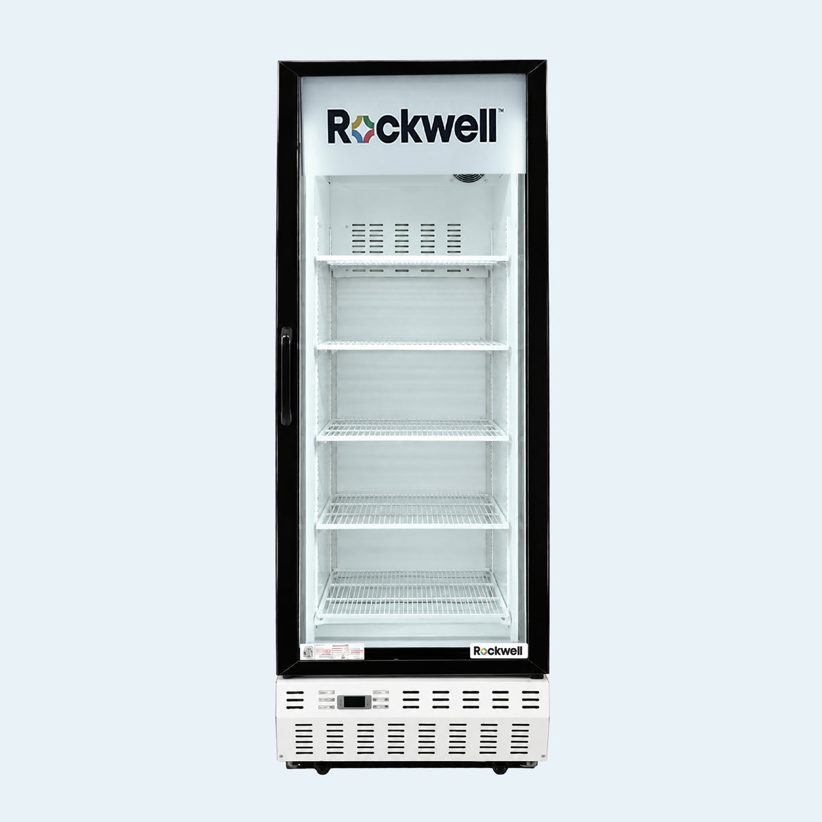 413 L Glass Door Vertical Freezer – White
