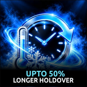 Green Freezer key feature: Up to 50% longer holdover