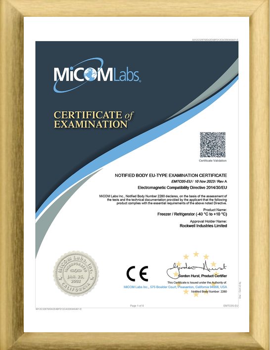 Certificate of Examination (MiCOM Labs)