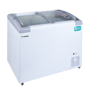 Rockwell 185Ltr, Curved Glass Green Freezer, In-built LED Light, Upto 53% Power Saving GFR250ICGT