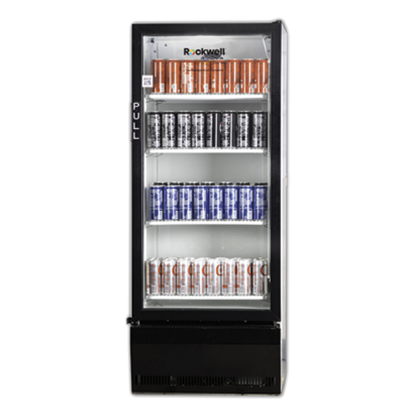 Rockwell 285Ltr, Single Glass Door Visi Cooler, Internal LED, Dynamic Cooling (RVC300B, Black) - Image 3