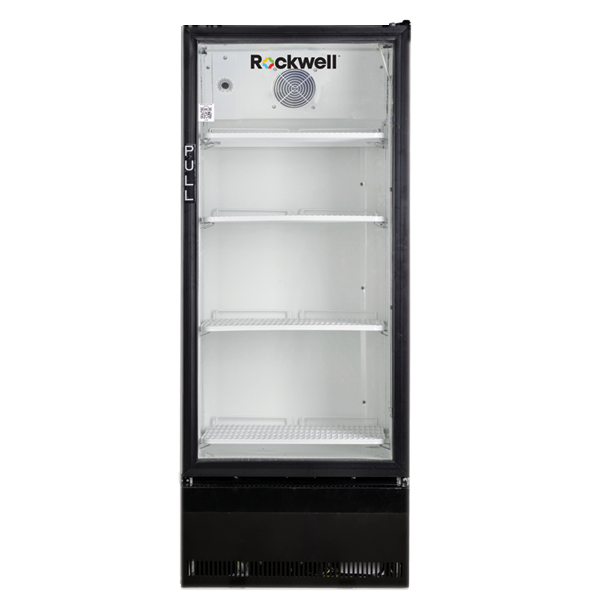 Rockwell 285Ltr, Single Glass Door Visi Cooler, Internal LED, Dynamic Cooling (RVC300B, Black) - Image 2