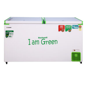 ROCKWELL 550DDUC, 5 Star, Convertible GREEN Deep Freezer, Double Door, with 10 yrs. Warranty on Cooling Coil and Upto 53% Power Saving