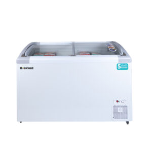 Rockwell 285Ltr, Curved Glass Green Freezer, In-built LED Light, Upto 53% Power Saving GFR350ICGT