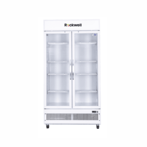Rockwell 739Ltr, Double Glass Door Visi Cooler, Internal LED, Dynamic Cooling (RVC950C, White)