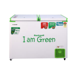 ROCKWELL 350DDUC, 5 Star, Convertible GREEN Deep Freezer, Double Door, with 10 yrs. Warranty on Cooling Coil and Upto 53% Power Saving