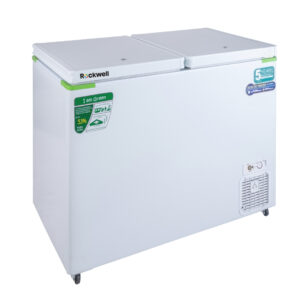 Rockwell 280Ltr, Double Door Eutectic Hard Top Deep Freezer, 18 Hours Temperature Backup, 1 year Comprehensive warranty (GFR350DDET, White)