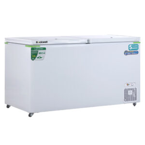 Rockwell 465Ltr, Double Door Eutectic Hard Top Deep Freezer, 18 Hours Temperature Backup, 1 year Comprehensive warranty (GFR550DDET, White)