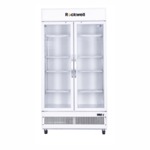 Rockwell 872Ltr, Double Glass Door Visi Cooler, Internal LED, Dynamic Cooling (RVC1100C, White)