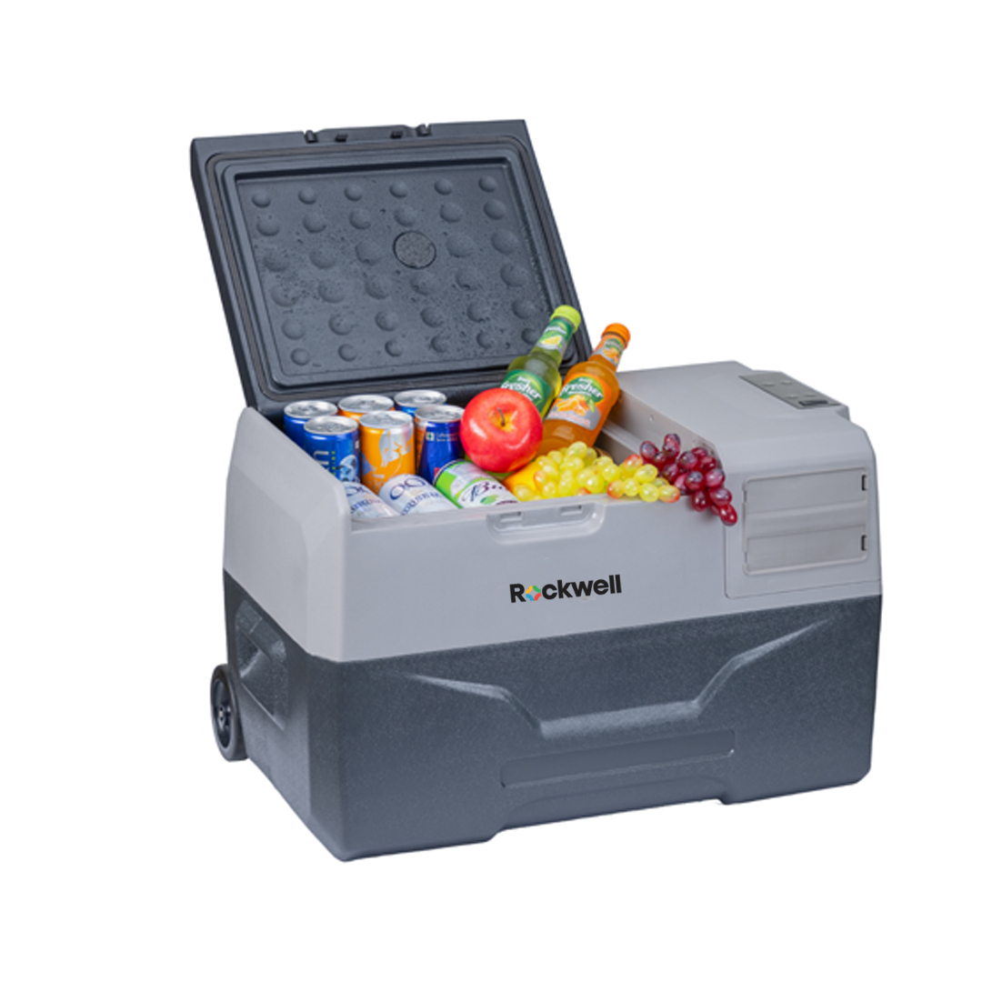 Rockwell 27.8Ltr Car Cooler/Freezer, Portable Fridge for Outdoor Adventures, 240V AC Power Cord & 12V Car Adapter (RMC30S, Grey)