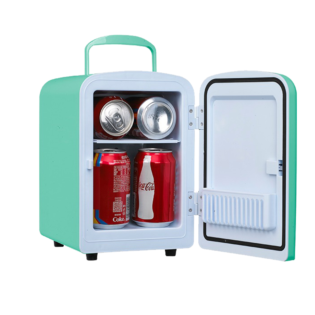 Rockwell 4L Retro Mini Fridge and Warmer, AC/DC Portable Thermoelectric Cooler/Warmer for Skincare, Cosmetics,Beverage, Snacks & Medicine, Fits 6 Cans – Green - Image 2