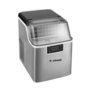Rockwell RICM22 Ice Maker Machine | Produces 20kg Ice/24H | Compact & Portable - Ideal for Home, Office, & Events, User-Friendly Operation