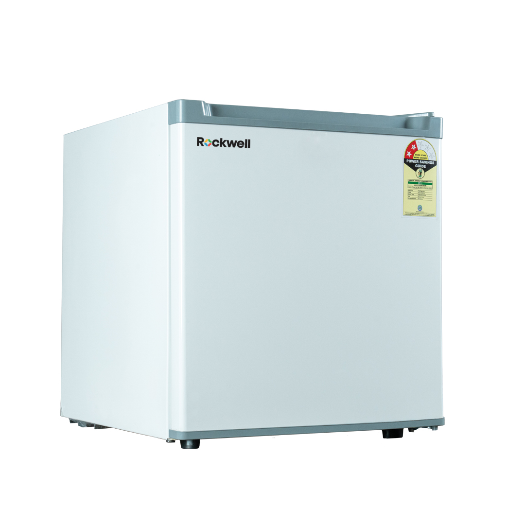 Rockwell 45L Mini Refrigerator – Compact Design, 2-Star Rated, Ideal for Small Spaces, Dorms, and Offices, Features Reliable Cooling and Adjustable Shelves with Chiller Tray, White - Image 2