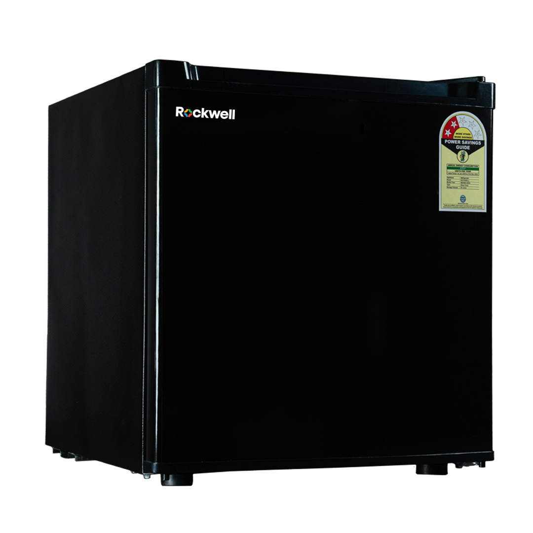 Rockwell 45L Mini Refrigerator – Compact Design, 2-Star Rated, Ideal for Small Spaces, Dorms, and Offices, Features Reliable Cooling and Adjustable Shelves with Chiller Tray, Black - Image 2